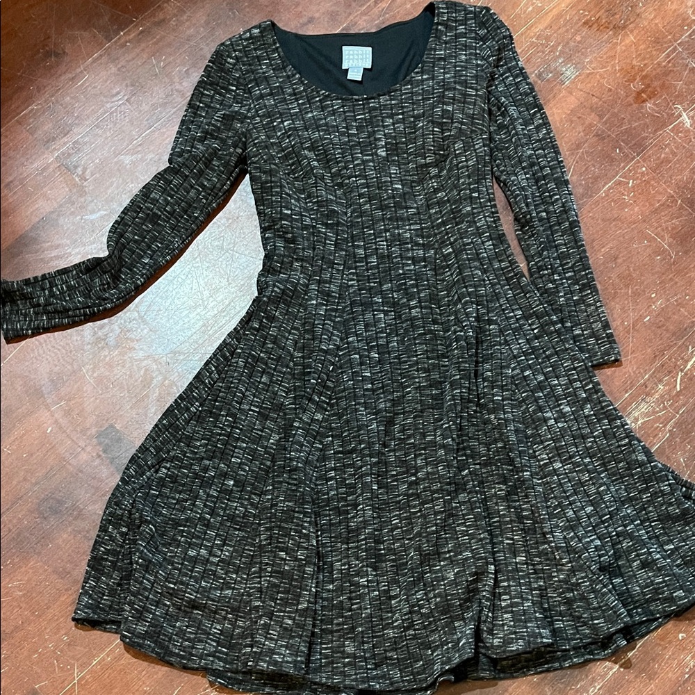 🌻3/$15🌻 Rabbit Rabbit Rabbit Black and Gray Textured Long Sleeve Dress